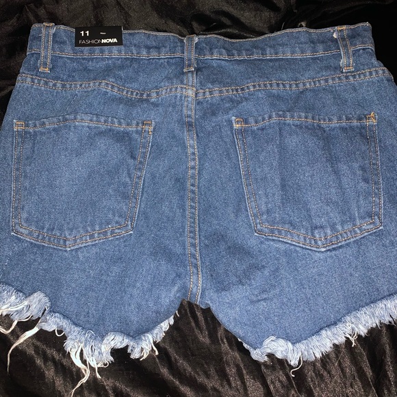 Distressed denim shorts - Picture 2 of 3
